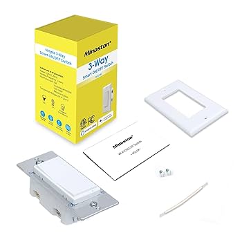 Smart Light Switch, 3-Way Wi-Fi On/Off Switch (2.4Ghz Only
